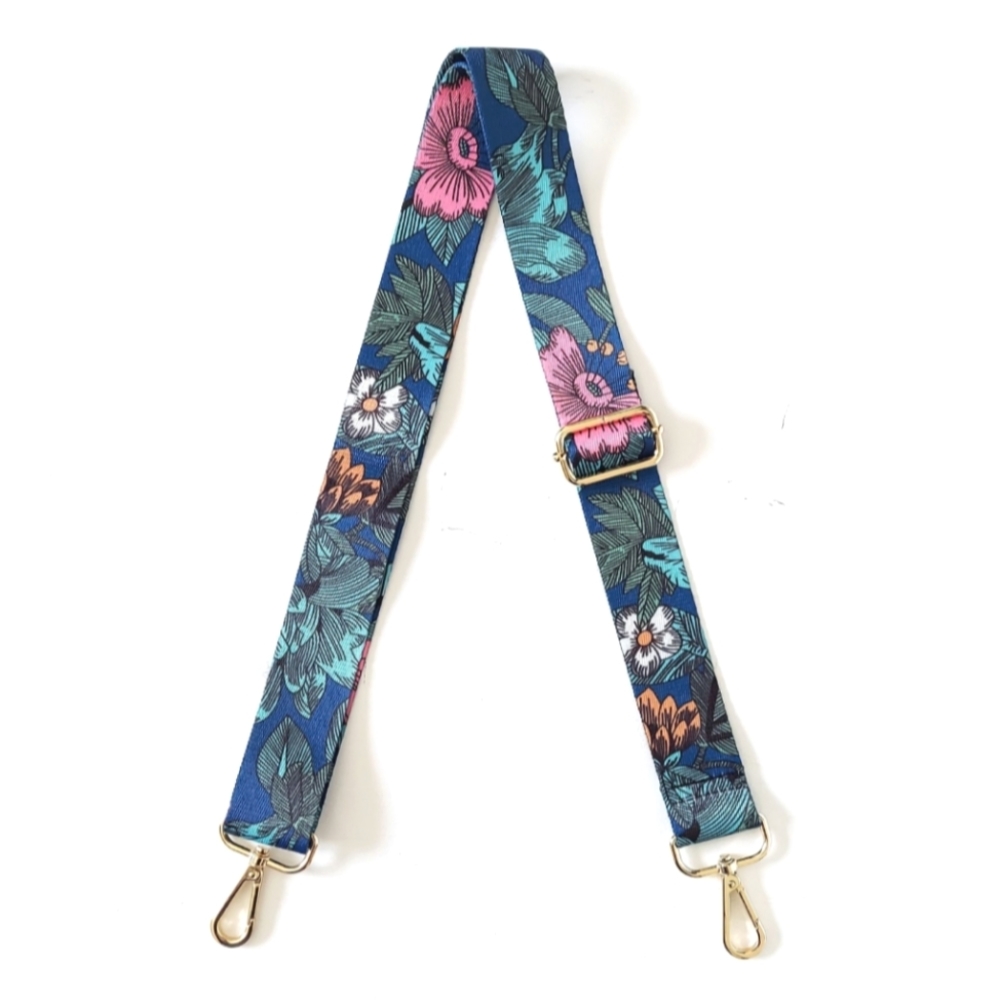 Bag Strap - Blue Floral